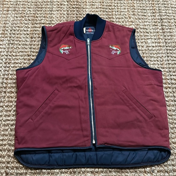 Vintage Embroidered Canvas Vest - Picture 1 of 4